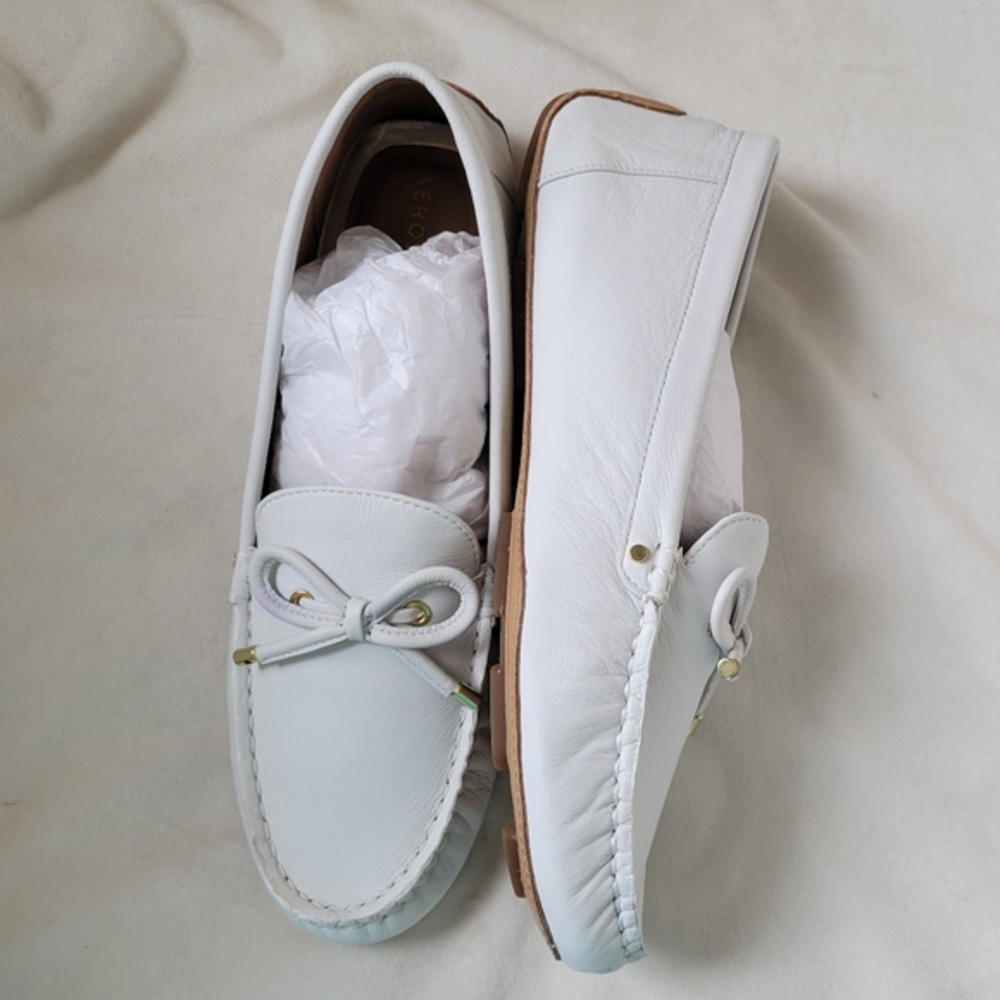 NEW Aerosoles Brookhaven White Leather Loafers
